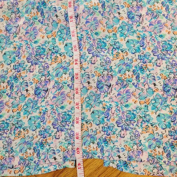 Vintage 1980sJT Dress Floral Wrap Dress with Blue and Pink Accents Size 10